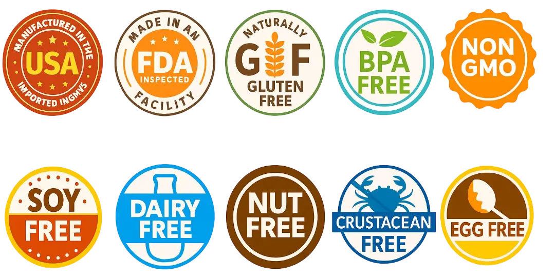 GlucoBerry Quality Certifications - FDA Registered, GMP Certified, Made in USA